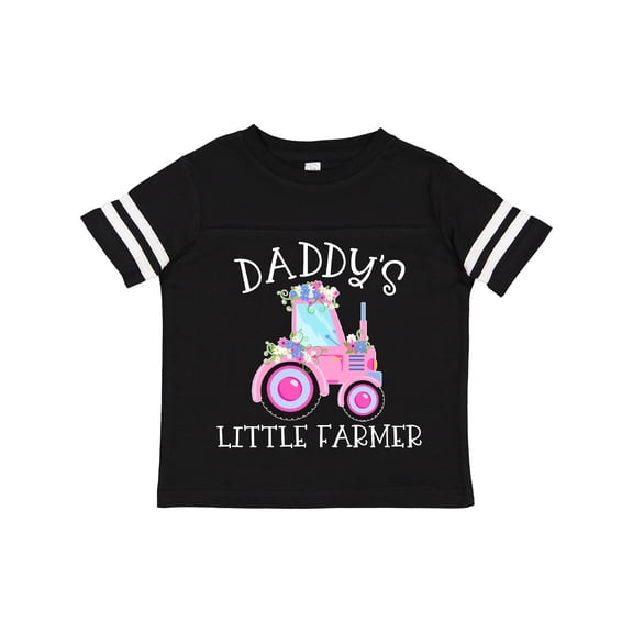 Inktastic Daddy's Little Farmer Pink Tractor and Flowers Boys or Girls Toddler T-Shirt