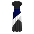 thumbnail image 5 of SMihono Robe Maxi Bohème d'Été pour Femmes Grande Taille Robe d'Été Colorée à Imprimé Floral Manches Courtes Robes de Plage Décontractées Maxi Robe de Plage, 5 of 5