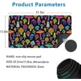 thumbnail image 2 of Large Mouse Pad,Colorful Bright Psychedelic Mushrooms Large XL Desk Mat Extended Waterproof Mouse Mat with Stitched Edges and Non-Slip Base for Office Gaming Home 31.5 X 11.8 Inch, 2 of 7