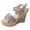 Blue, variant on Women's Platform Wedges Sandals Open Toe High Heels Cute Tie Bowknot Ankle Strap Slip on Boho Comfortable Dressy Summer Walking Shoes Black Size 8.5