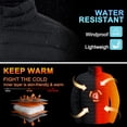 thumbnail image 5 of QPNGRP Mens Puffer Jacket Lightweight Water Resistant Windproof Insulated Winter Puffy Coat Black L, 5 of 10