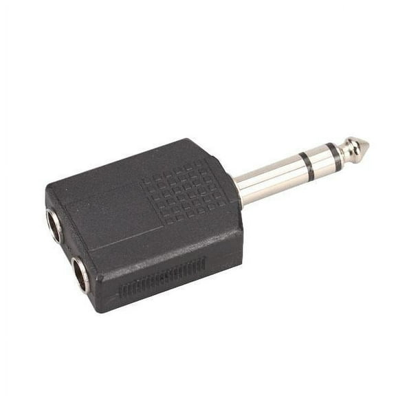 JWQFBC 2-Way Stereo Audio Splitter Jack Adapter for Headphones etc - 6.35mm (1/4 inch)