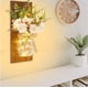 thumbnail image 3 of Apliques de pared rústicos en tarro de cristal, diseño colgante hecho a mano con control remoto, luces LED y peonía blanca, decoración de cocina rústica., 3 of 5