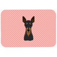 thumbnail image 1 of Checkerboard Pink Min Pin Mouse Pad, Hot Pad Or Trivet, 7.75 x 9.25 In., 1 of 1