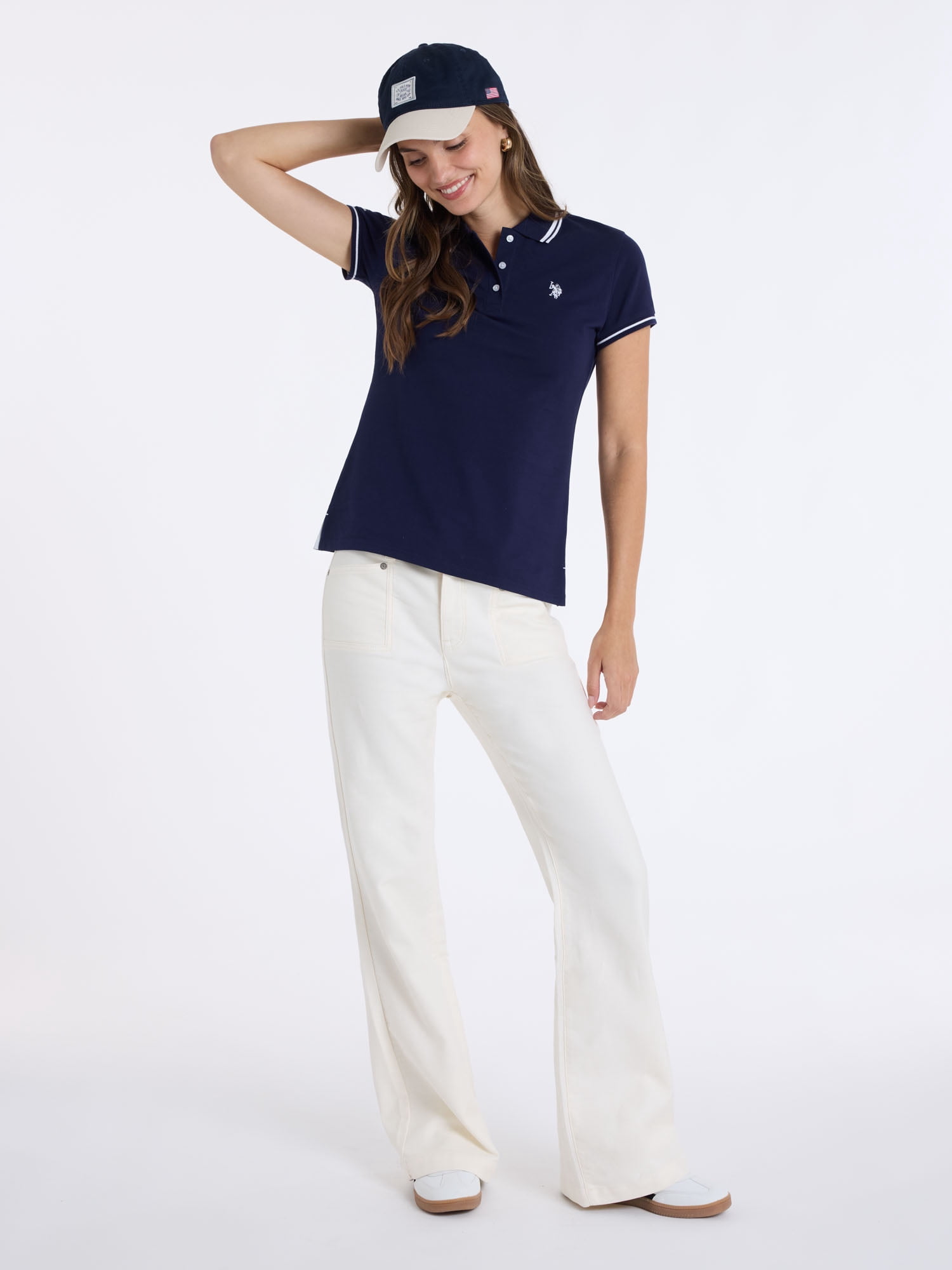 U.S. Polo Assn. Women's Double Tipped Polo Shirt, Sizes XS-XL