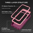 thumbnail image 5 of KOMI for Google Pixel 9 Case,Google Pixel 9 Pro Case Shockproof Dust/Drop Proof 3-Layer Full Body Protection [Without Screen Protector] Rugged Heavy Duty Cover Case for Pixel 9/9 Pro, Purple/Pink, 5 of 5