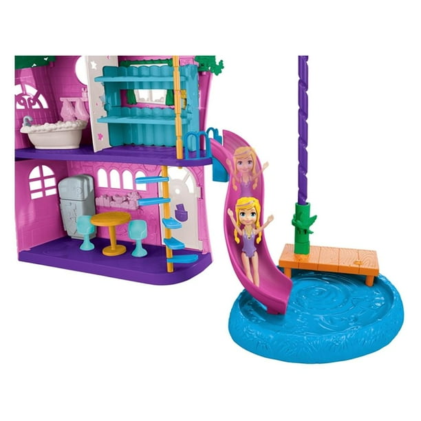 Set de juego Polly Pocket Mattel Casa del Lago Bodega Aurrera en