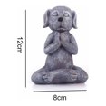 thumbnail image 2 of Estatua de Perro de Meditación Buda Tranquilidad y paz, perfecta para tu jardín de hadas., 2 of 5