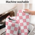 thumbnail image 3 of Pink and White Checkerboard Pattern Bathroom Rugs Mat,Non Slip Microfiber Bathroom Rug,Rubber Backing,Soft Bathroom Mats for Bathroom Floor,Tub and Shower,17x27in(43x68cm), 3 of 3