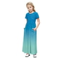 thumbnail image 3 of JoyHoop Girl'S Casual Dress Summer Scoop Neck Short Sleeve Flowy Print and Plain Sundress for Kids 4-14y, 3 of 10