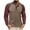 Khaki, variant on Ohufall Henley Shirts for Men Fashion Loose Comfy Long Sleeve Button Crew Neck Tops Plus Size Mens Color Blocking Casual T-Shirts