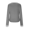 thumbnail image 3 of JUSLIO Womens Blouses Casual Solid Shirts Tops Fashion Long Sleeve V Neck Shirts Tops Gray M, 3 of 8