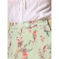 thumbnail image 5 of DARING DIVA Women's Floral Ruffle Hem Elastic Back Split Skirt M Light Green, 5 of 6