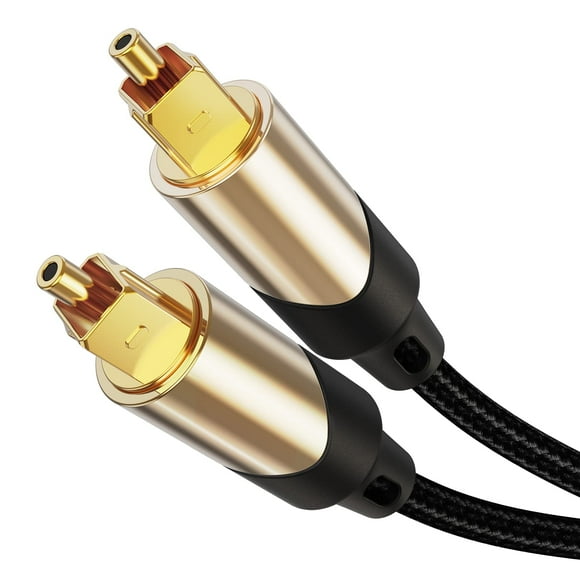 CableCreation Optical Audio Cable, 25FT Toslink Male SPDIF Cable with Nylon Braided Fiber Optic Cord for Home Theater, Sound Bar, TV, PS4, Xbox, VD/CD & More.Black & Sliver