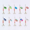 thumbnail image 3 of 10Pcs Fishing Metal Spinner Lures Hard Metal Spinner Bait Kit With A Plastic Box, 3 of 8