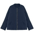 thumbnail image 5 of kamemir Women Jackets Casual Women's Cropped Jackets Lightweight Oversized Utility Anorak Coat(Navy,XXL), 5 of 5