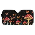 thumbnail image 2 of Uorisanigo Lovely Mushroom Butterfly Windshield Cover Automotive Windshield Sun Shade Interior Decor Auto Front Window Shade Reflective Polyester Blocks Heat and Sun Easy to Clean, 2 of 7