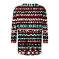 thumbnail image 5 of CYMMPU Loose Fit Tunic Tops Boho Blouses for Women Dressy Casual Spring Tops 3/4 Sleeve Geometric Printed Summer Trendy Shirts Round Neck Western T-Shirts Multicolor L, 5 of 5