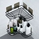 thumbnail image 1 of Lunxisen 4 Pcs Wall Mounted Bathroom Shelf Storage Rack Toilet Washstand Double Layer Simple Storage Rack Kitchen Counter Metal Storage Wall Storage Rack Bath Shelf, 1 of 9