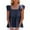 Navy, variant on Uaswgudfs Women's 2025 Summer Square Neck Babydoll Loose Blouse - Ruffle Strap Sleeveless Tank Top