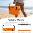 thumbnail image 6 of 25QT Orange Insulated Hard Cooler Portable Ice Chest with Bottle Opener, Cup Holder, Measuring Ruler for Outdoor Camping Beach Travel Fishing, 6 of 19