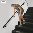 thumbnail image 3 of 2Pcs Railing Post Kit,Indoor&Outdoor Deck Railing Sprindles,Cylindricale Wall Mounted Stair Handrail Stainless Steel Stair Post for Homes, Offices,Public Places (Black, 3 * 10FT-Cylindrical), 3 of 9