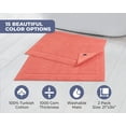 thumbnail image 3 of Hawmam Linen Coral Orange Bath Mats, 21 x 34 inches, Pack of 2 - 100% Ring Spun Cotton, Banded Design, Highly Absorbent, Machine Washable for Bathroom Floor, 3 of 6
