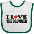 thumbnail image 3 of Inktastic I Love The Drummer Boys or Girls Baby Bib, 3 of 4