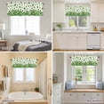 thumbnail image 3 of Curtain Valance for Windows, St. Patrick's Day Fallen Shamrock Kitchen Valances Rod Pocket Short Curtains, Green Leaves Window Valance for Bedroom Bathroom Living room 42x18in, 3 of 9