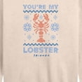 thumbnail image 3 of Friends - You're My Lobster Ugly Sweater Women's Lightweight French Terry Wide Neck Long Sleeve Graphic Shirt, 3 of 5