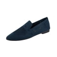thumbnail image 2 of Miluxas Women's Woven Pointy Fashion Cutouts Breathable Knit Flat Shoes Navy 5.5(36), 2 of 9