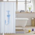 thumbnail image 3 of Manfei Alphabet J Design Shower Curtain 72Wx84L,Blue Kawaii Bow Knot Bathroom Shower Curtain, 3 of 5