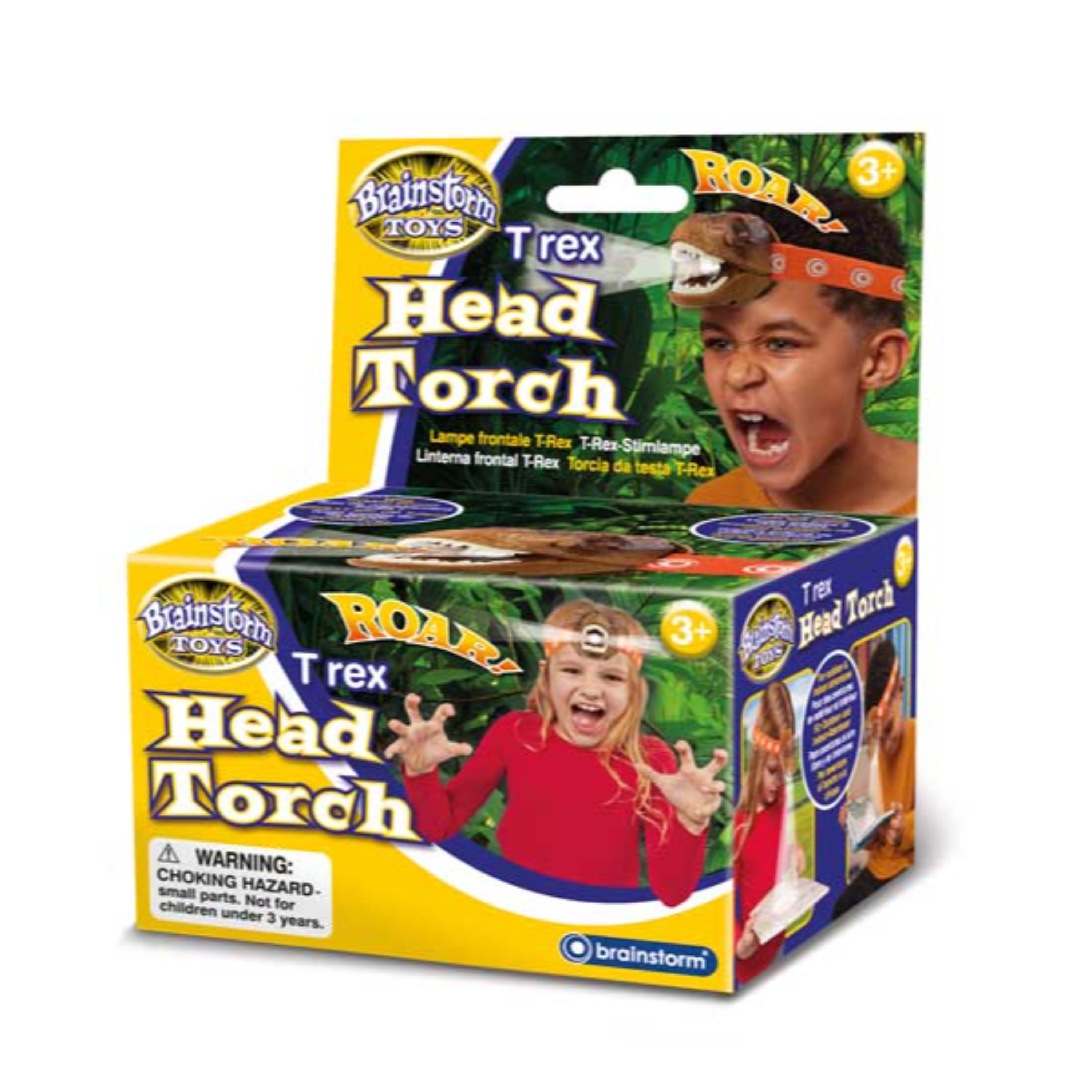 Brainstorm Toys T-Rex Head Flashlight (Torch) - Light & Sounds