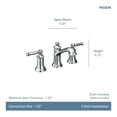 thumbnail image 3 of Moen Dartmoor Oil-Rubbed Bronze Two-Handle High Arc Widespread Bathroom Sink Faucet for 3-Hole Setups with Valve Included, 3 of 7