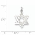 thumbnail image 2 of Beautiful Sterling Silver Rhodium-plated Star of David Charm, 2 of 2
