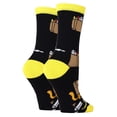 thumbnail image 2 of Oooh Yeah Women's Colorful Crew Socks, Funny Cute Cat Socks, Cat Bag, 2 of 4