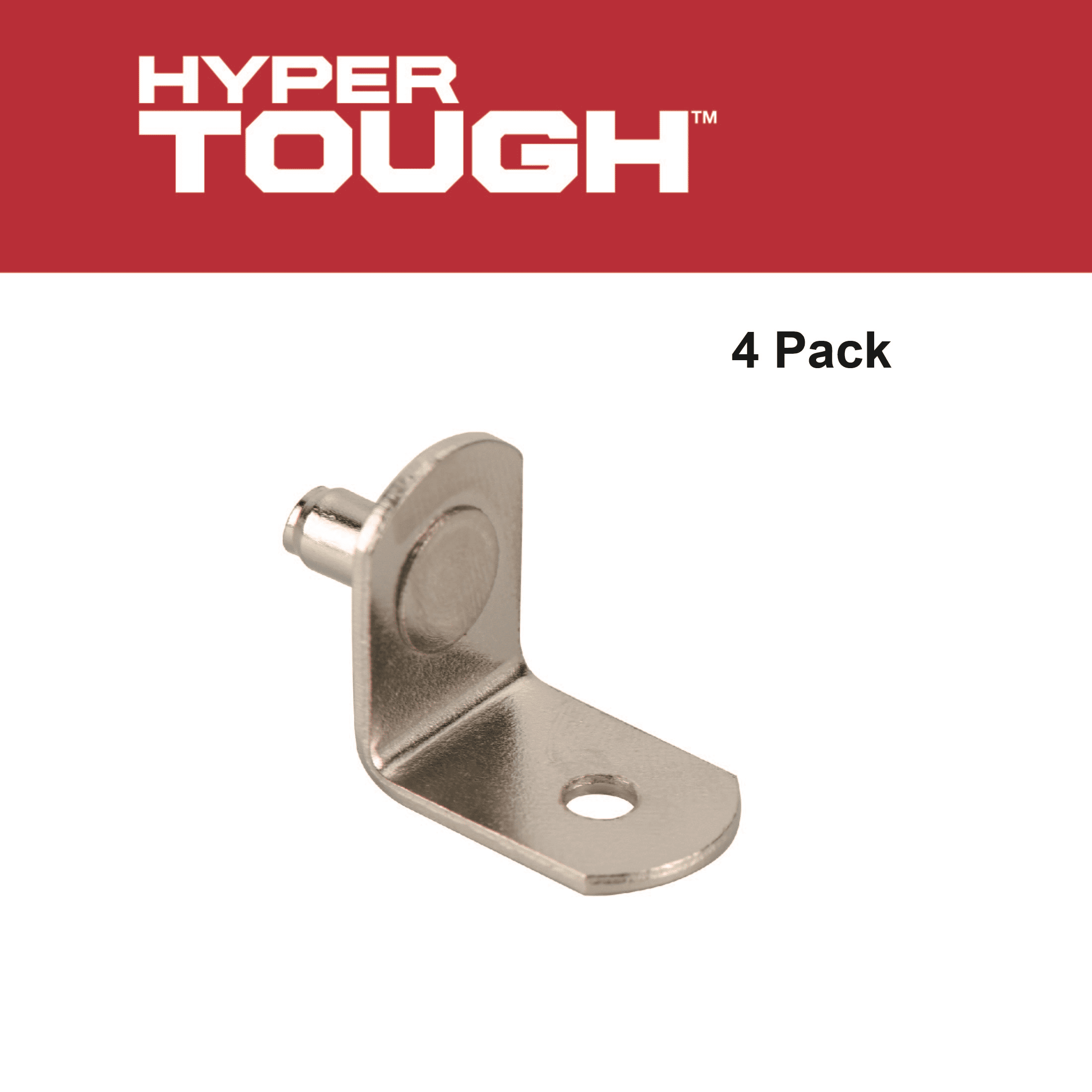 Hyper Tough 3/16 in. New Angled Shelf Pin, Nickel Plated, 4 Pack