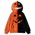 thumbnail image 6 of FUZHIQ Mens Womens Halloween Pumpkin Blanket Hoodie Oversized Sweatshirt with Face Mask Jack O Lantern for Cosplay Holiday Party, S-XXXL, 6 of 6
