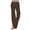 Brown, variant on Plus Size Pants Autumn Women Workout Out Leggings Stretch Waist Button Pocket Yoga Gym Loose Pants