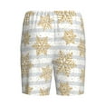 thumbnail image 7 of Daiia Gold Snowflake Mens Woven Stretch Pajama Short,Short Pajama Pants-Large, 7 of 7