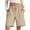 *Khaki, variant on VBVC Women's Drawstring Bermuda Sweat Shorts , High Waisted Athletic Shorts For Women,Ladies' Casual Knee Length Shorts with Pockets,Black,S-2XL