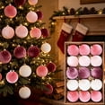 thumbnail image 2 of Christmas Tree Ornaments Velvet Balls, 15 Pack 2.4 Inch Shatterproof Neutral Hanging Ornaments for Christmas Xmas Decoration Indoor Holiday Decorations, 2 of 9