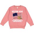 thumbnail image 2 of Inktastic Military Dad Welcome Home USA Flag Toddler Sweatshirt, 2 of 4