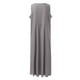 thumbnail image 5 of Vestido sin mangas de cuello redondo liso para mujer: corte holgado, tejido transpirable para primavera/verano/otoño, vestido largo con bolsillos, talla real., 5 of 7