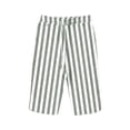 thumbnail image 2 of QIJUNTUO Women's Cotton Linen Striped Drawstring Waist Casual Capri Pants With Slant Pockets For Travel And Everyday Wear​ Mint Green, 2 of 3