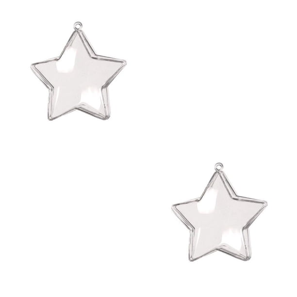 Guardurnaity Caja de dulces de boda con forma de estrella de cinco puntas transparente de plástico, 5 uds., decoración de caja No.02 2piezas Guardurnaity CBP003199