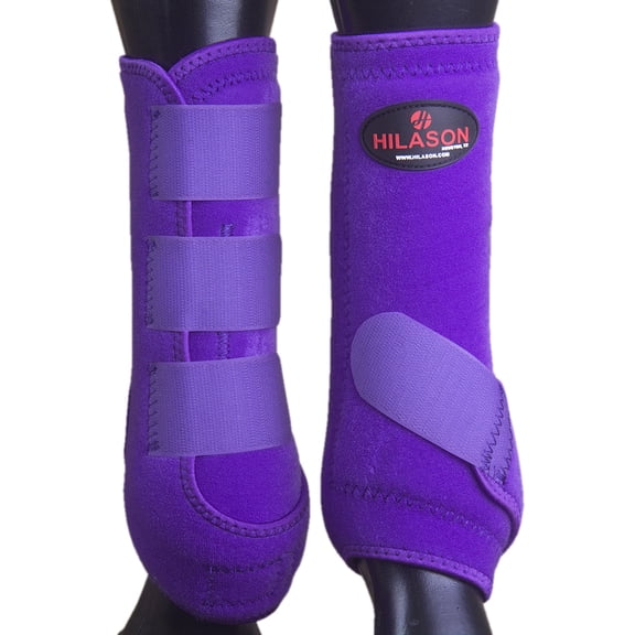 79CN Sml Hilason Horse Medicine Sports Boots Rear Hind Leg Purple