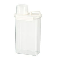 Large Transparent Sealed Grain Storage Container | 5L Plastic Food Storage Jar | Rice, Cereal & Pantry Organization Tank | Airtight Kitchen Storage with Handle & Measuring Cup