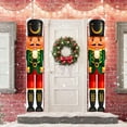thumbnail image 4 of Porch Sign Christmas Door Sign, Christmas Nutcracker Hanging Banners Life Size Soldier Model Nutcracker for Front Door Fireplace Garden Indoor Outdoor Kids Party, 71" x 12", 4 of 6