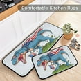 thumbnail image 5 of SKYSONIC Unique T-rex Dinosaur Kitchen Rugs and Mats 2 Pcs, American Flag USA Non-Slip Floor Runner Mat for Living Room Bedroom Dorm Hallyway Home Decor 19.7"x27.6"+19.7"x47.2", 5 of 7